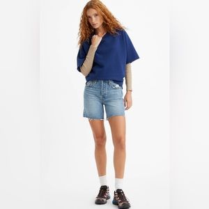 Levi’s Women’s Size 24 Mid Thigh Shorts Medium Wash